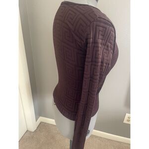 PINK | Textured Long Sleeve Top | Brown | Women’s M | Very Good Condition